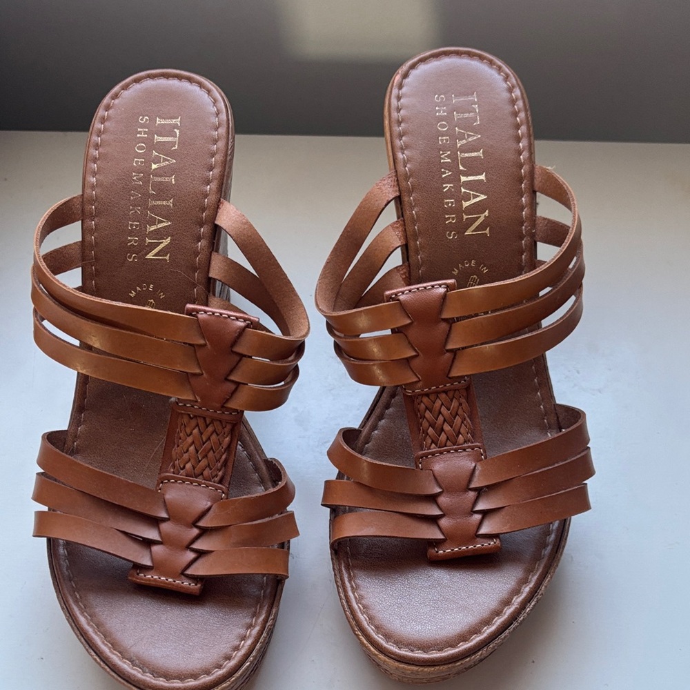 Italian Shoemakers Tan Strappy Sandals